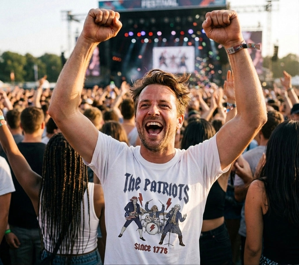 The Patriots Rock Band T-Shirt | Founding Fathers Since 1776 | Funny Patriotic Concert Tee | American History Gift | Washington Franklin Jefferson